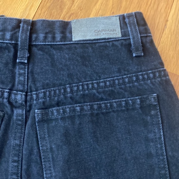 Carmar Women’s Black Denim Zip Front Skirt Size 26 - Picture 7 of 9